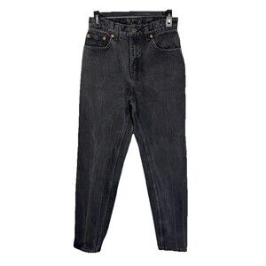 Vintage Levis 550 Jeans Womens 9 Long 27x32 Black Relaxed Tapered High Rise 90s